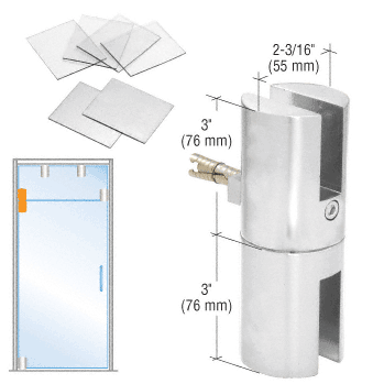 CRL Chrome Beretta Transom/Wall Mount Pivot Patch  | BS40CH