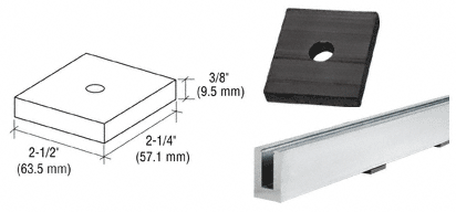C.R. Laurence CRL Aluminum Base Shoe Drain Blocks in Black | BSDB38