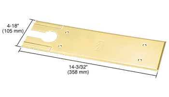 C.R. Laurence CRL DORMA BTS80 Series Polished Brass Finish Cover Plates  | BTS7410CPPB