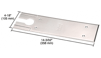 C.R. Laurence CRL DORMA BTS80 Series Polished Stainless Finish Cover Plates | BTS7410CPPS