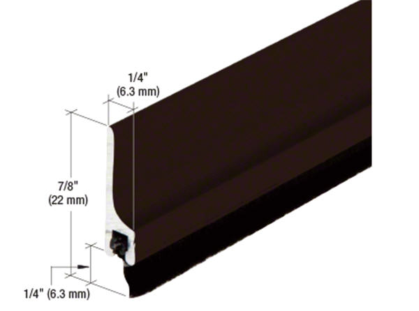 CRL Bronze Surface Mounted Exposed Fastener Door Sweep with Weatherstrip - 183&quot; Length  | BW2502215