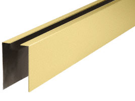 C.R. Laurence CRL Satin Brass 120&quot; Cladding for Windscreen and Smoke Baffle Base Shoe | BWCSB10