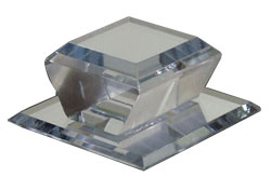 Clear Acrylic Beveled Stick-On Mirror Knob | BWKC3  | BWKC3