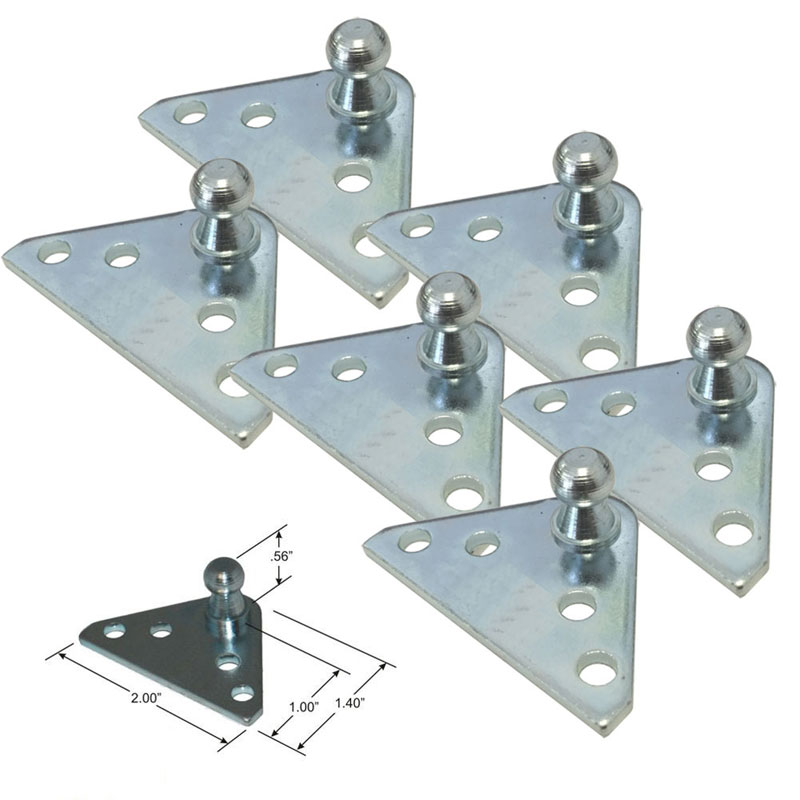 GPB19 - 10MM Ball Stud Bracket for Gas Prop/Strut - Pack of 6 | GPB196