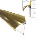 Gordon Glass&#174; Gold Framed Shower Door Replacement Bottom Deflector with Vinyl Sweep and Pre-applied Mounting Tape - 30" Long