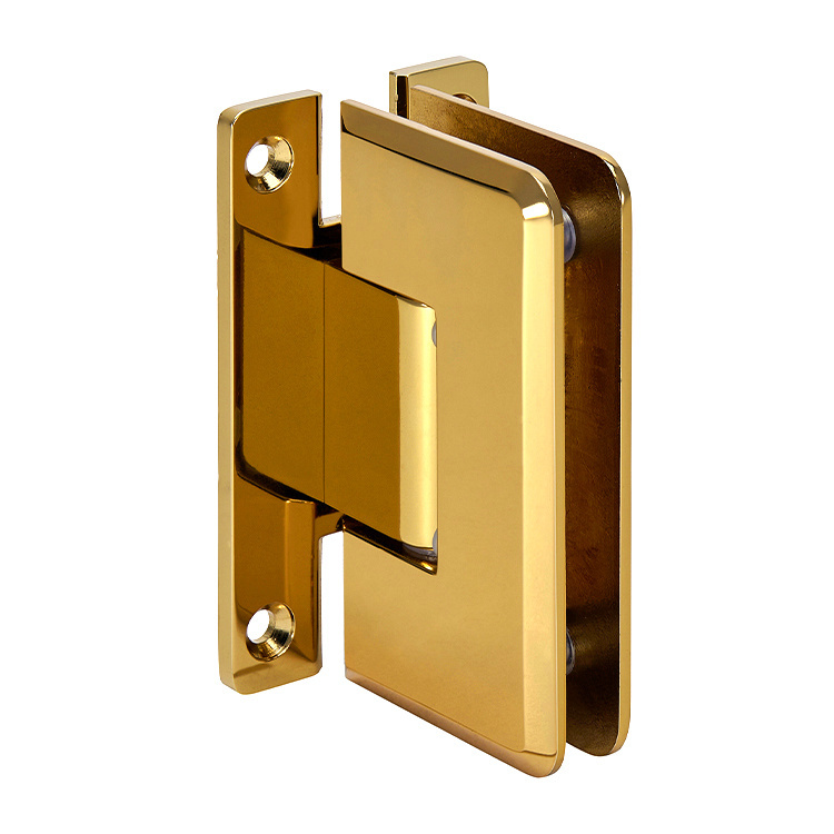 CRL Cologne 037 Series Polished Brass Wall Mount Shower Door Hinge | C0L037BR