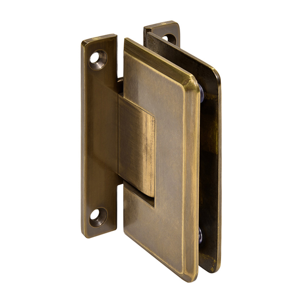 CRL Cologne 037 Series Vintage Brass Wall Mount Shower Door Hinge | C0L037VBR