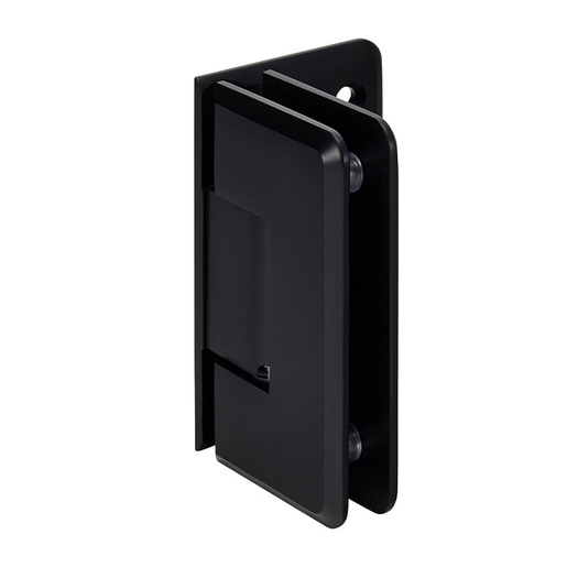 CRL Matte Black Cologne 044 Series Wall Mount Offset Back Plate Hinge | C0L044MBL
