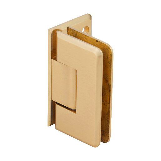 CRL Satin Brass Cologne 044 Series Wall Mount Offset Back Plate Hinge | C0L044SB
