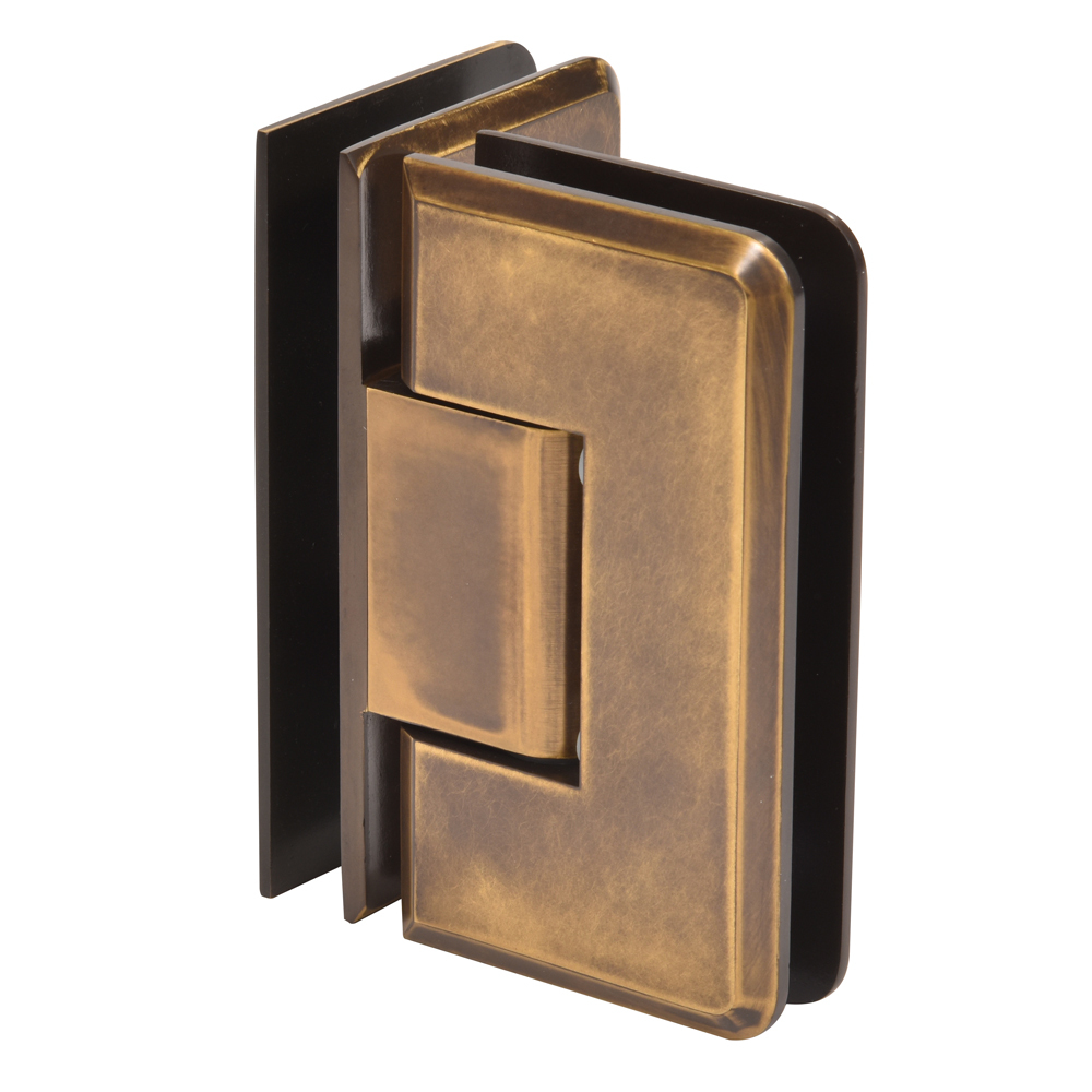 CRL Cologne 092 Series Vintage Brass 90&amp;#176; Glass-to-Glass Hinge | C0L092VBR