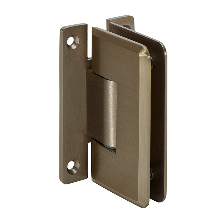CRL Brushed Bronze Cologne 337 Series Adjustable Wall Mount Full Back Plate Hinge | C0L337BBRZ