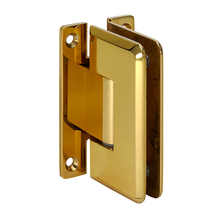 CRL Unlacquered Brass Cologne 337 Series Adjustable Wall Mount Full Back Plate Hinge | C0L337ULBR