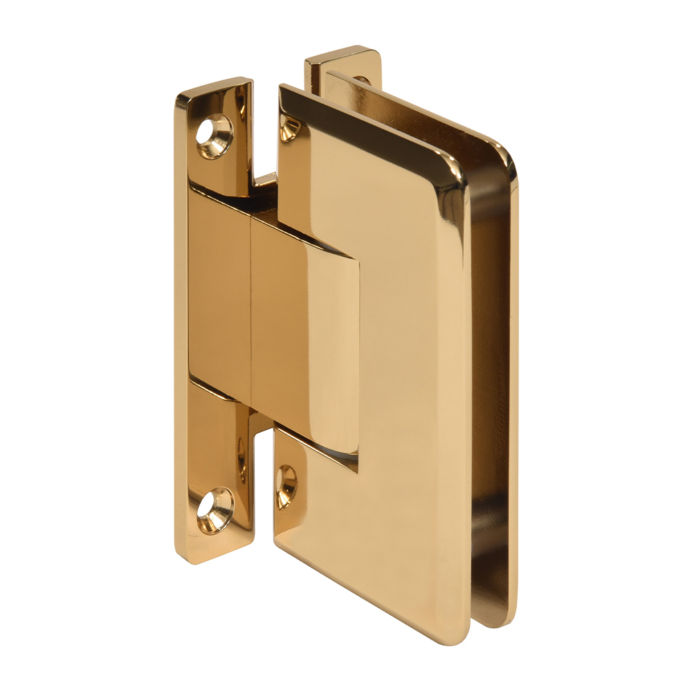 CRL French Gold Cologne 337 Series Adjustable Wall Mount Full Back Plate Hinge | C0L337FG