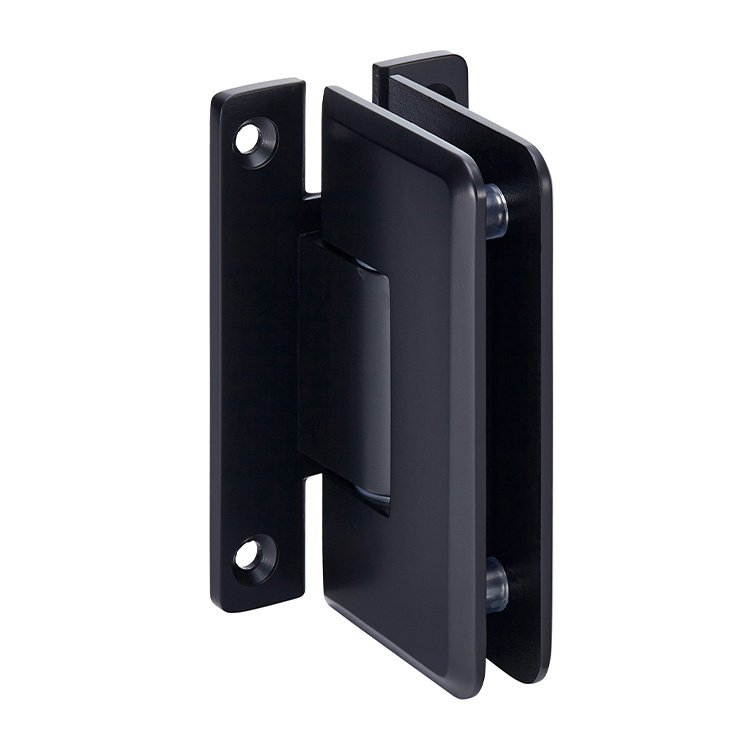 CRL Matte Black Cologne 337 Series Adjustable Wall Mount Full Back Plate Hinge | C0L337MBL
