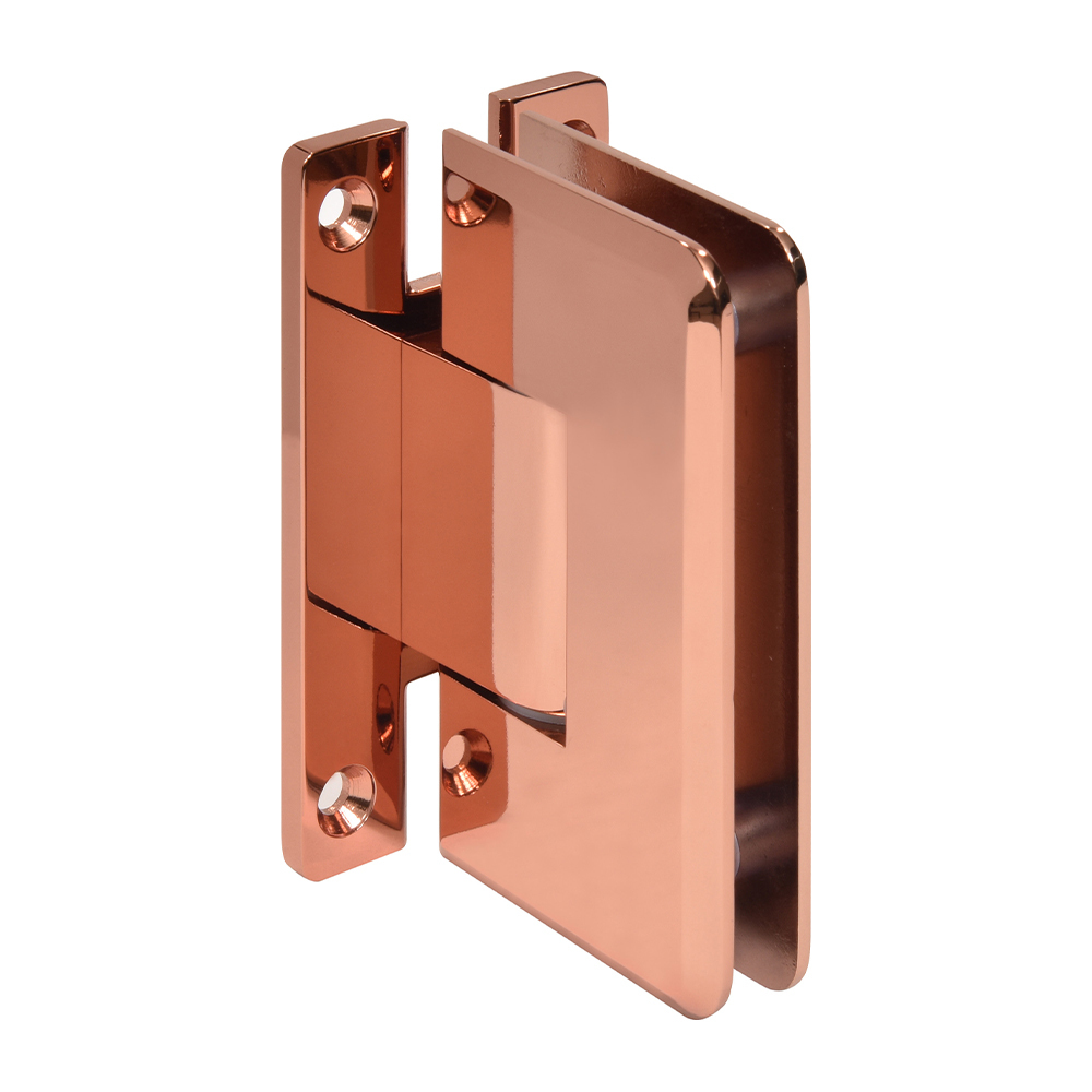 CRL Rose Gold Cologne 337 Series Adjustable Wall Mount Full Back Plate Hinge | C0L337RG