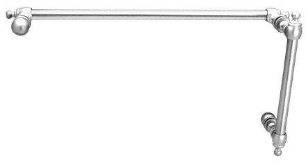 CRL Polished Chrome Colonial Style Combination 6&quot; Pull Handle With 18&quot; Towel Bar
 | C0L6X18CH