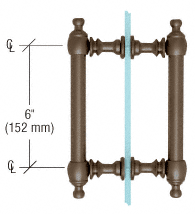 CRL Oil Rubbed Bronze 6&quot; Colonial Style Back-to-back Pull Handle  | C0L6X60RB