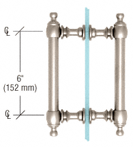 CRL Polished Nickel 6&quot; Colonial Style Back-to-back Pull Handle  | C0L6X6PN