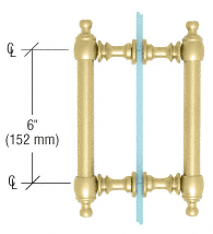CRL Satin Brass 6&quot; Colonial Style Back-to-back Pull Handle  | C0L6X6SB