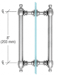 CRL Polished Chrome 8&quot; Colonial Style Back-to-Back Pull Handle  | C0L8X8CH