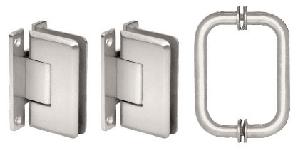 CRL Chrome Cologne Shower Pull and Hinge Set | C0LS3CH