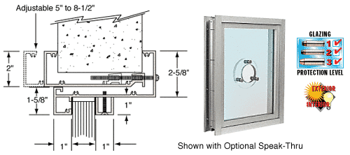 C.R. Laurence CRL Satin Anodized Aluminum Clamp-On Frame Exterior Glazed Vision Window | C0VEA