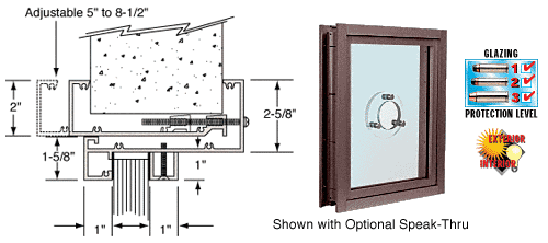 C.R. Laurence CRL Duranodic Bronze Aluminum Clamp-On Frame Exterior Glazed Vision Window | C0VEDU