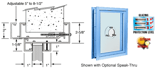 C.R. Laurence CRL Painted (Specify) Aluminum Clamp-On Frame Exterior Glazed Vision Window | C0VEP