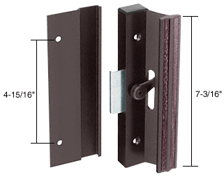 C.R. Laurence CRL Black Clamp-Style Surface Mount Sliding Glass Door Handle 4-15/16&quot; Screw Holes | C1006