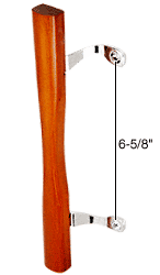 C.R. Laurence Wood/Chrome Inside Pull; 6-5/8&quot; Screw Holes | C1034