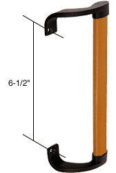 C.R. Laurence CRL Wood/Black Inside Pull; 6-1/2&quot; Screw Holes | C1068