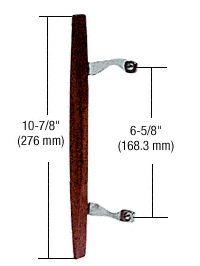 C.R. Laurence CRL Wood/Chrome Inside Pull; 6-5/8&quot; Screw Holes | C1069