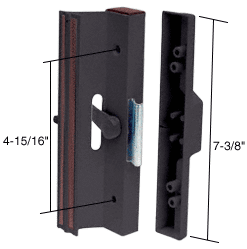 C.R. Laurence CRL Black Clamp-Style Surface Mount Sliding Glass Door Handle 4-15/16&quot; Screw Holes | C1106
