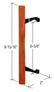 C.R. Laurence Wood/Black Inside Pull; 6-5/8&quot; Screw Holes | C1192