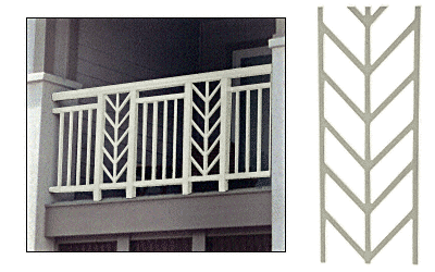 C.R. Laurence CRL Oyster White Chevron 42&quot; Cast Infill | C1CP420W