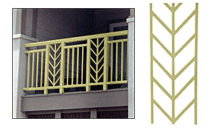 C.R. Laurence CRL Chromate (Unfinished) Chevron 42&quot; Cast Infill | C1CP42CRM