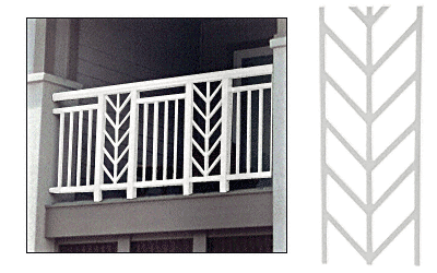 C.R. Laurence CRL Oyster White Chevron 42&quot; Cast Infill | C1CP42W