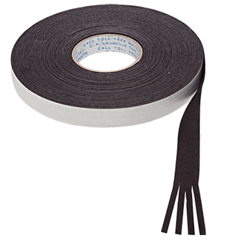 C.R. Laurence CRL 1&quot; Wide Moleskin Channel Liner - 1/4&quot; Strips - Roll | C590190
