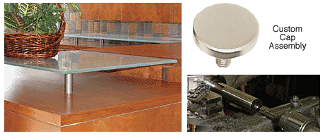 C.R. Laurence CRL 1-1/2&quot; Diameter Custom Color and Thickness Standoff Base Cap Assembly | CAP112C
