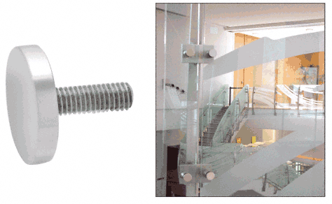 C.R. Laurence CRL 1-1/2&quot; Diameter Polished Stainless Steel  Standoff Cap Assembly | CAP112PS