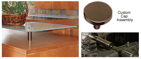 C.R. Laurence CRL Oil Rubbed Bronze Custom Cap Assembly for 1-1/4&quot; Custom Standoff Base | CAP114C0RB