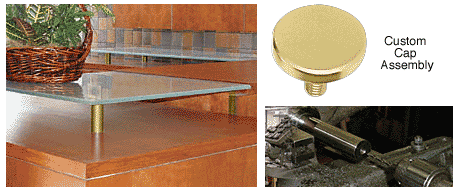 C.R. Laurence CRL Brass Custom Cap Assembly for 1-1/4&quot; Custom Standoff Base | CAP114CBR