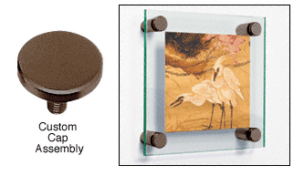 C.R. Laurence CRL Oil Rubbed Bronze Custom Cap Assembly for 1&quot; Custom Standoff Base | CAP1C0RB