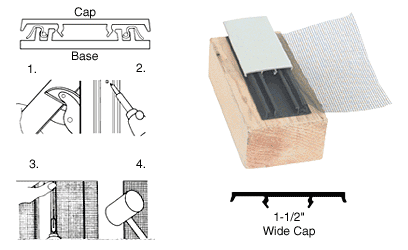 C.R. Laurence CRL 1-1/2&quot; Beige Screen Tight Cap 96 in - Pack of 5  | CAP18BE8