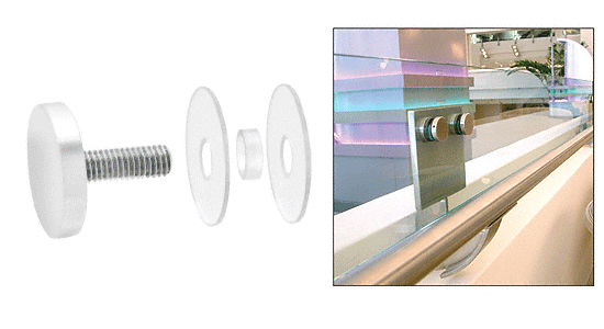 C.R. Laurence CRL 2&quot; Diameter Polished Stainless Steel  Standoff Cap Assembly | CAP2PS