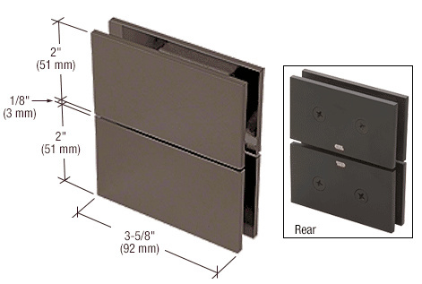 CRL Oil Rub Bronze Glass to Glass Mount Cardiff Series Hinge | CAR020RB