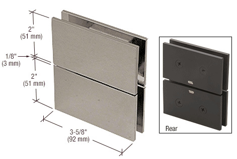 CRL Brushed Nickel Glass to Glass Mount Cardiff Series Hinge | CAR02BN