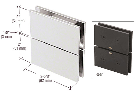 CRL Polished Chrome Glass to Glass Mount Cardiff Series Hinge | CAR02CH