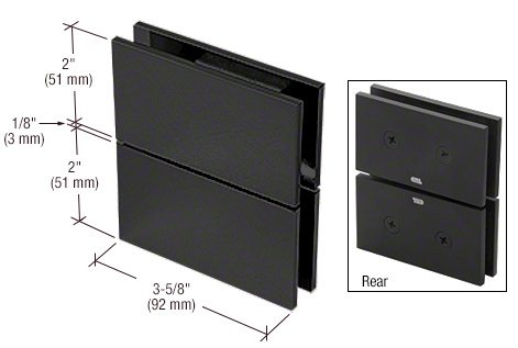 CRL Matte Black Glass to Glass Mount Cardiff Series Hinge | CAR02MBL