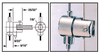 C.R. Laurence CRL Chrome Plated Adjustable Single Shelf Brackets for the Cable Display System | CB100